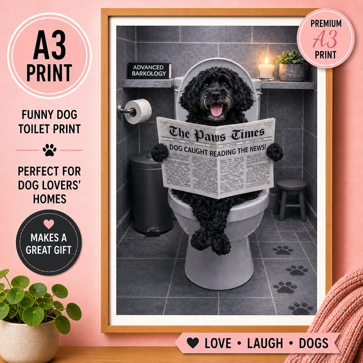 Fun Cockapoo A3 Print