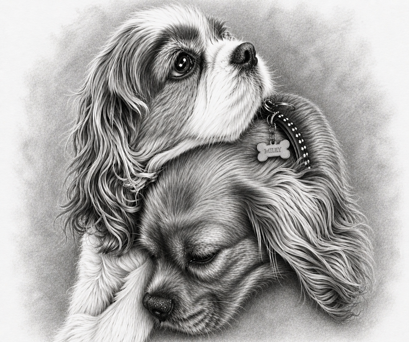 Custom Pet Portrait – Personalised Dog Print from Photo – A3 Wall Art-Colour or Black & White