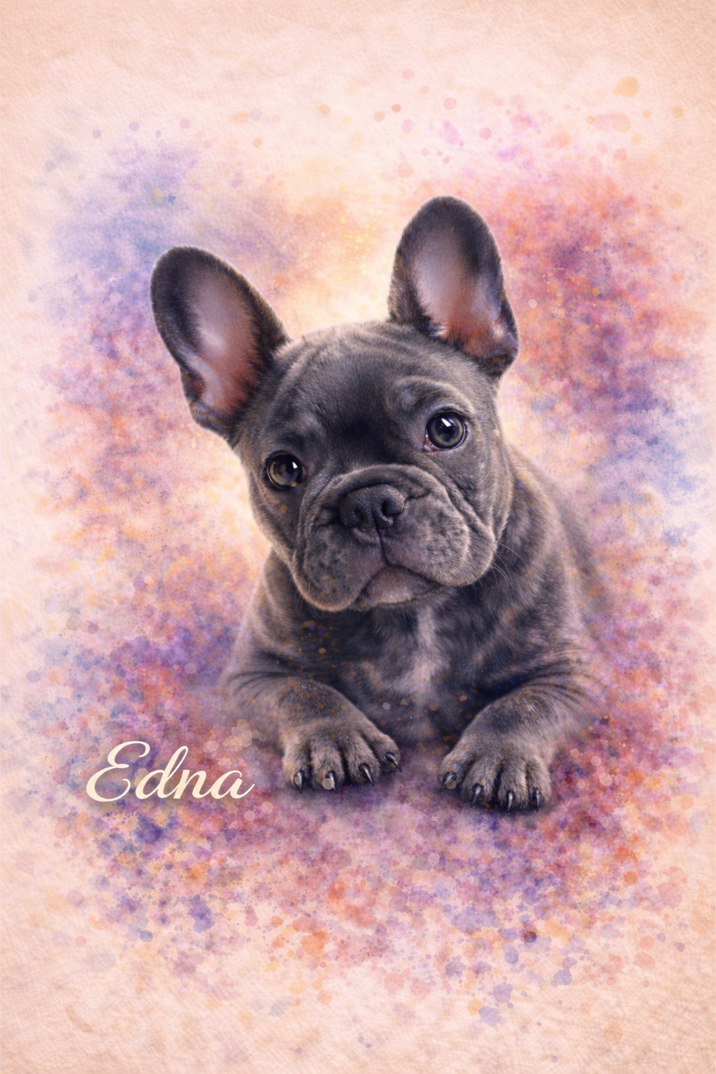Custom Pet Portrait from Photo – Colour Splash Style | Personalised Dog Print | Unique Pet Gift | A3 Artwork