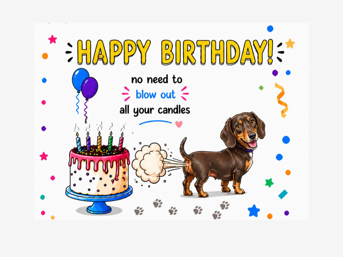 Funny Dog Birthday Card – Cheeky Pet Card