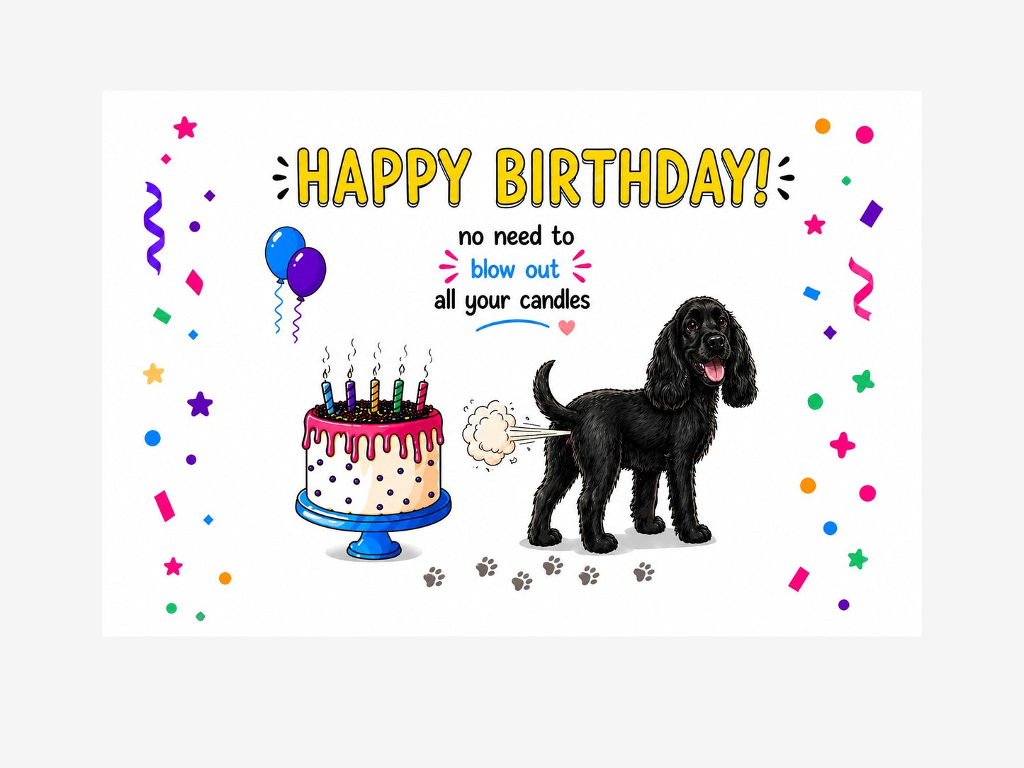 Funny Dog Birthday Card – Cheeky Pet Card