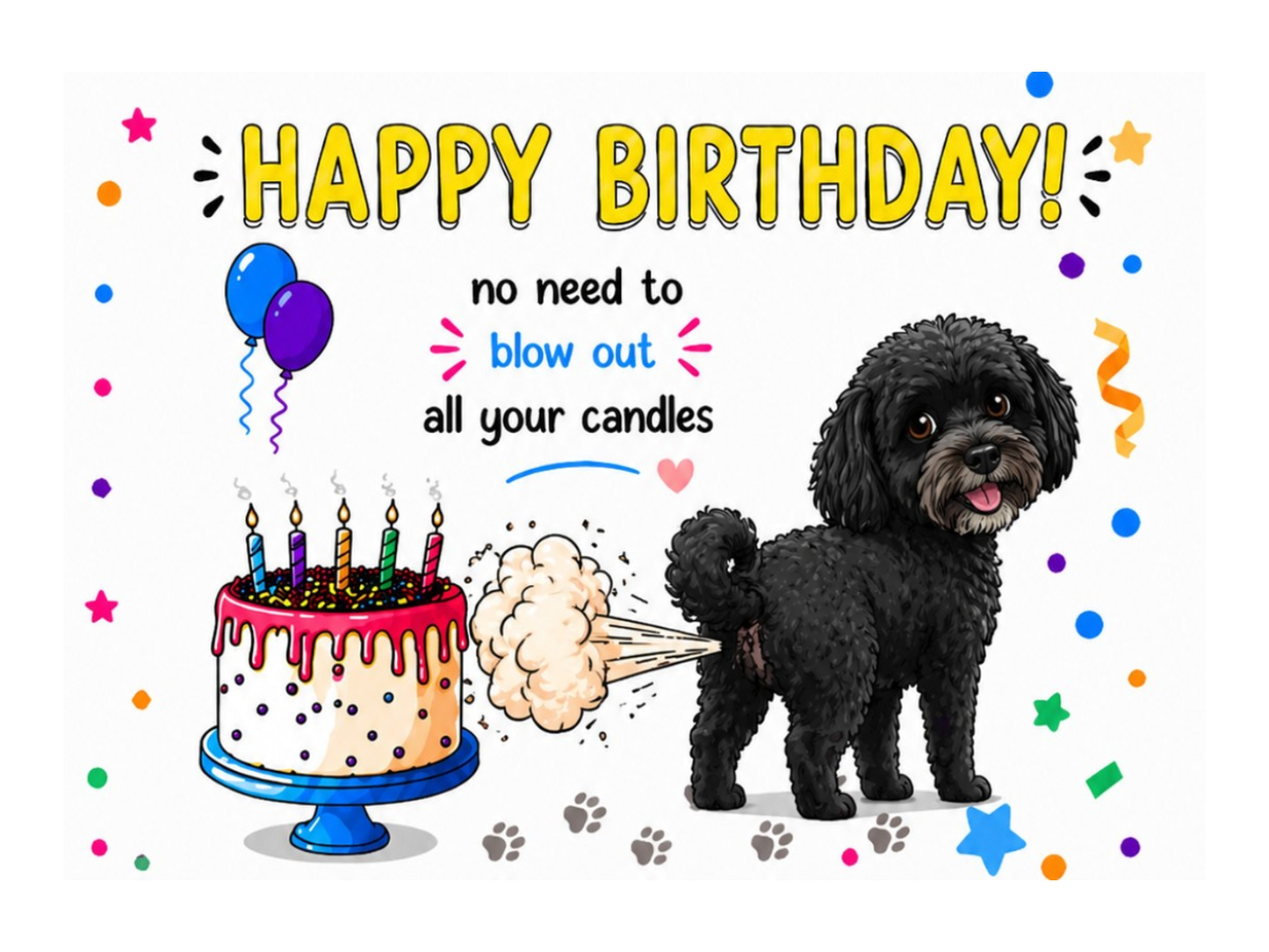 Funny Dog Birthday Card – Cheeky Pet Card