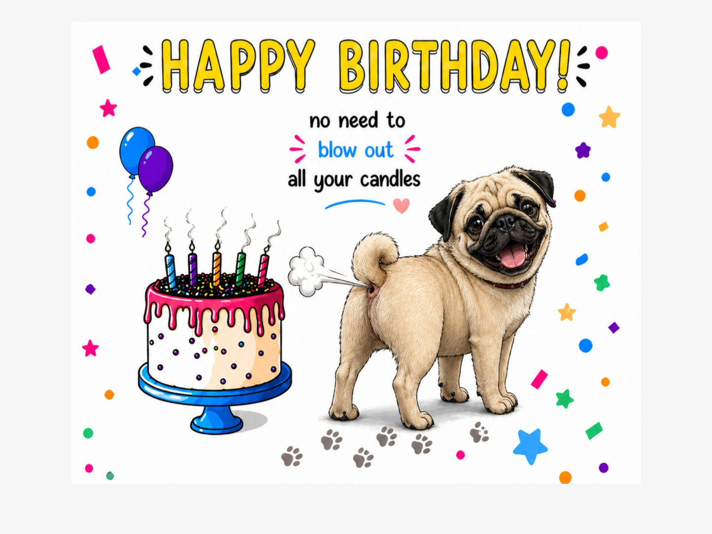 Funny Dog Birthday Card – Cheeky Pet Card