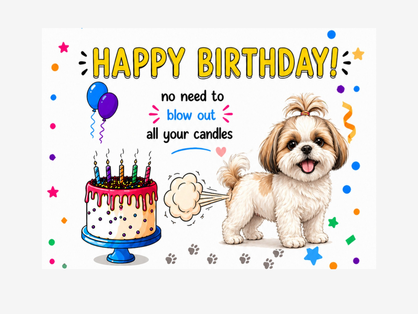 Funny Dog Birthday Card – Cheeky Pet Card