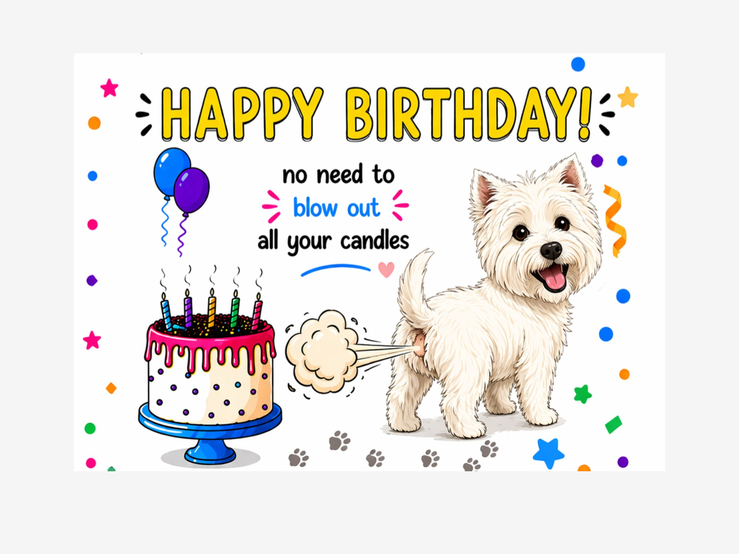 Funny Dog Birthday Card – Cheeky Pet Card