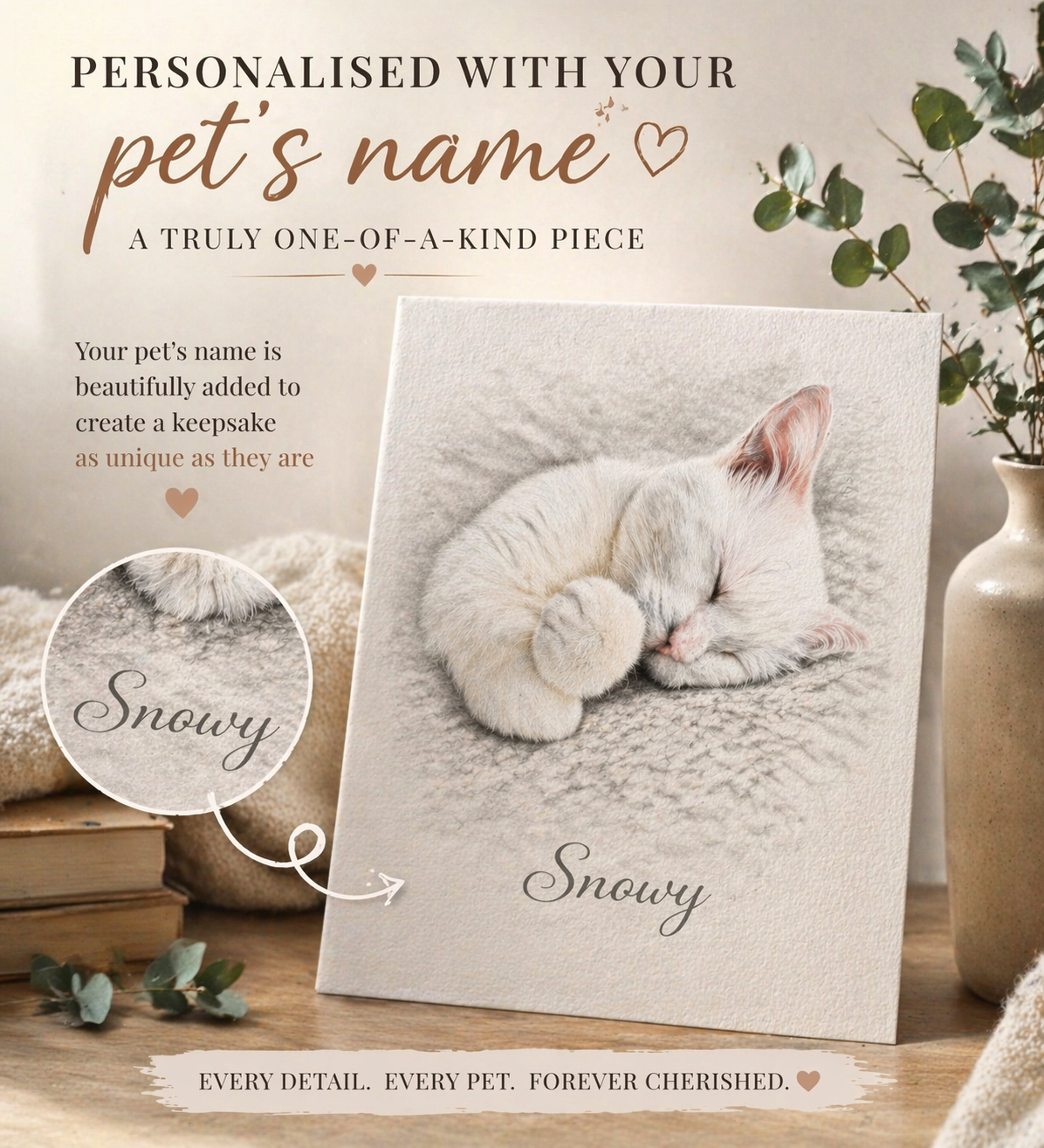 Custom Pet Portrait – Personalised Dog Print from Photo – A3 Wall Art-Colour or Black & White