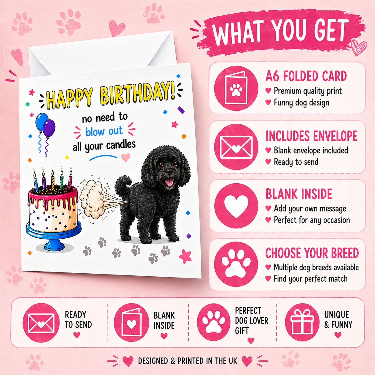 Funny Dog Birthday Card – Cheeky Pet Card