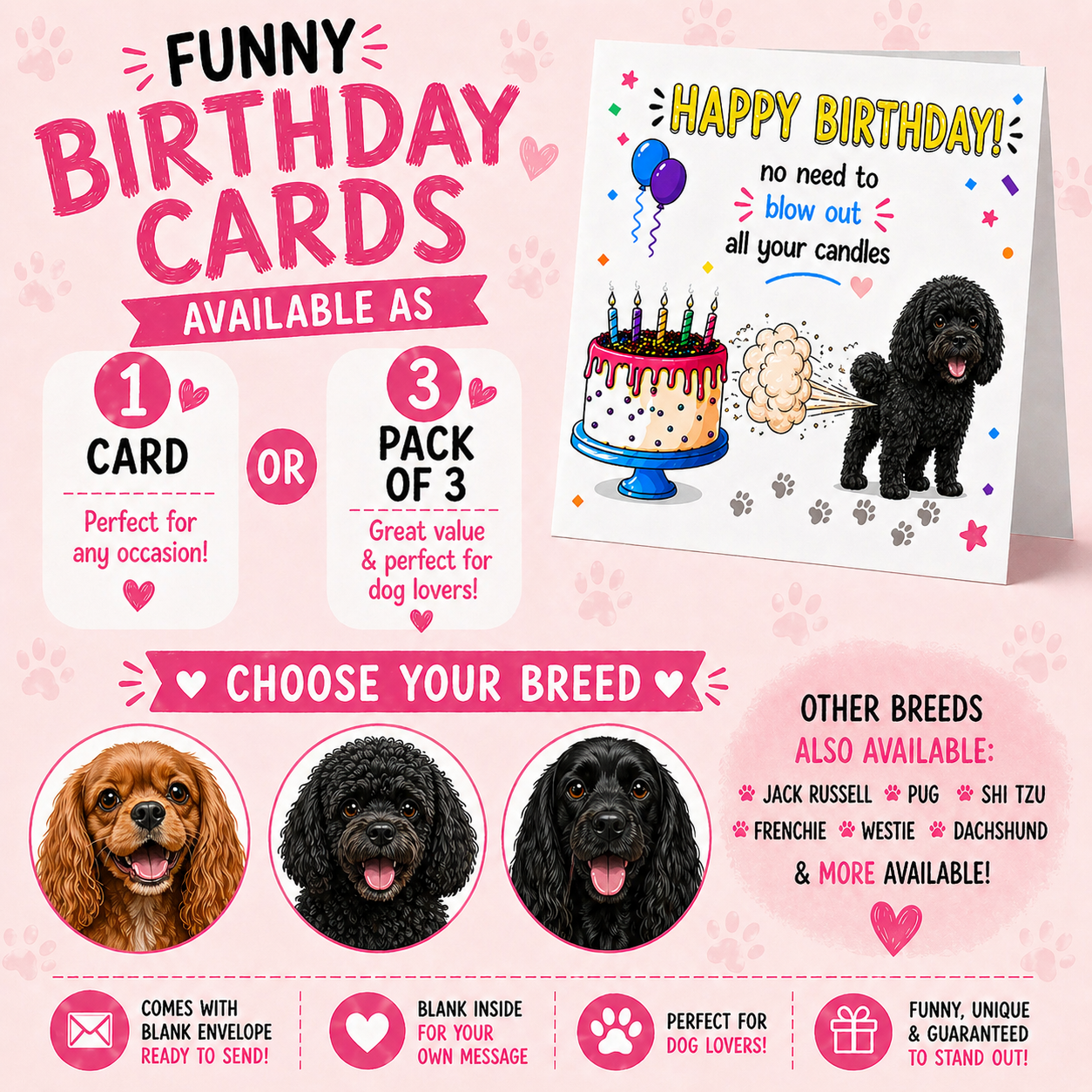 Funny Dog Birthday Card – Cheeky Pet Card