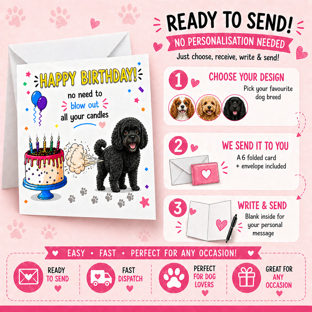 Funny Dog Birthday Card – Cheeky Pet Card