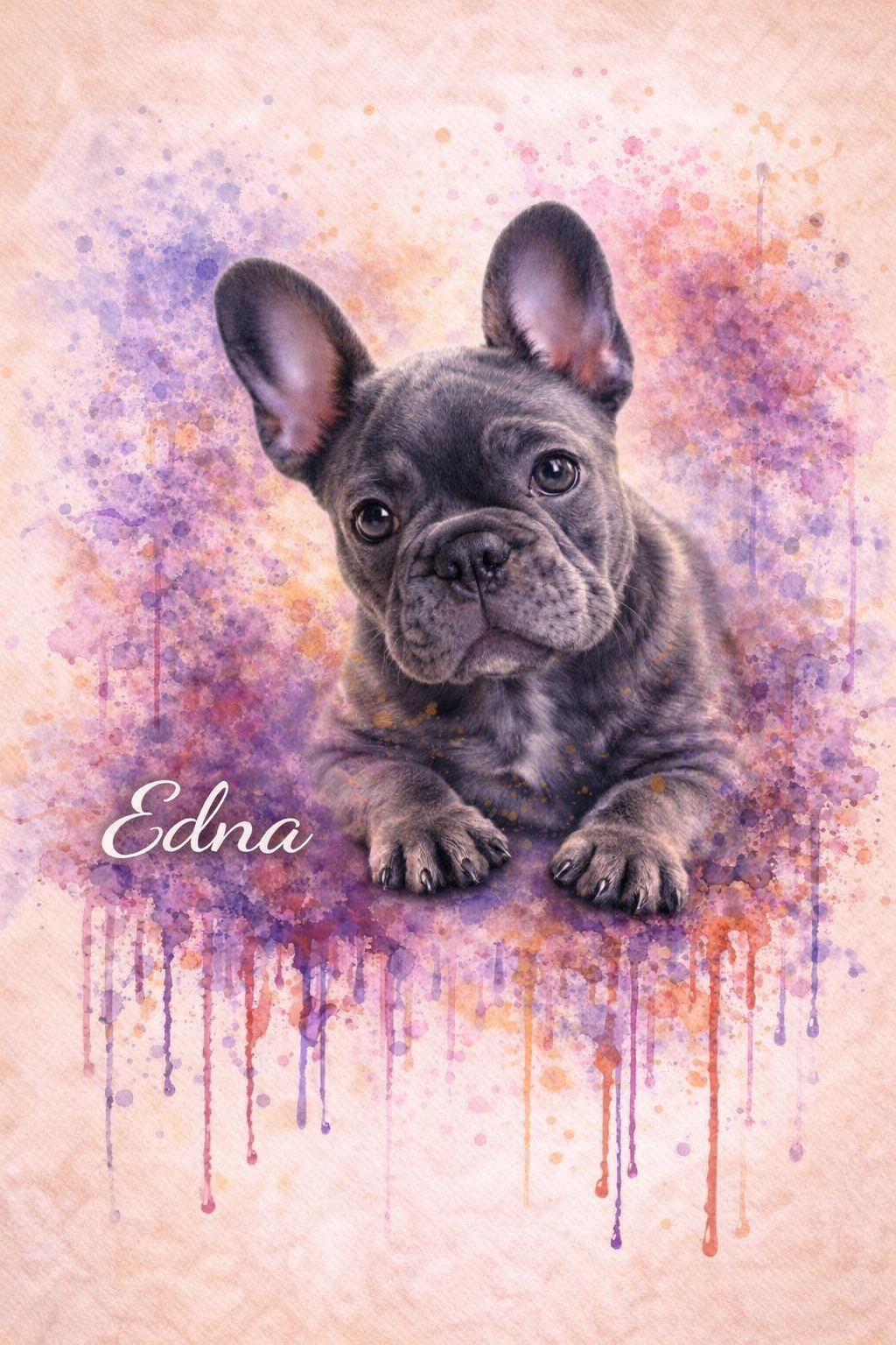 Custom Pet Portrait from Photo – Colour Splash Style | Personalised Dog Print | Unique Pet Gift | A3 Artwork