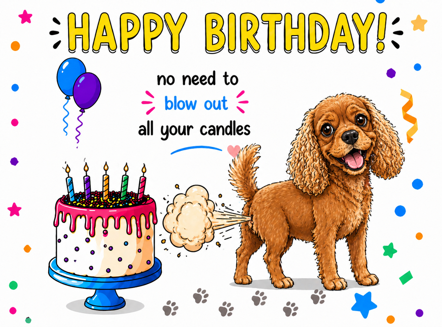 Funny Dog Birthday Card – Cheeky Pet Card