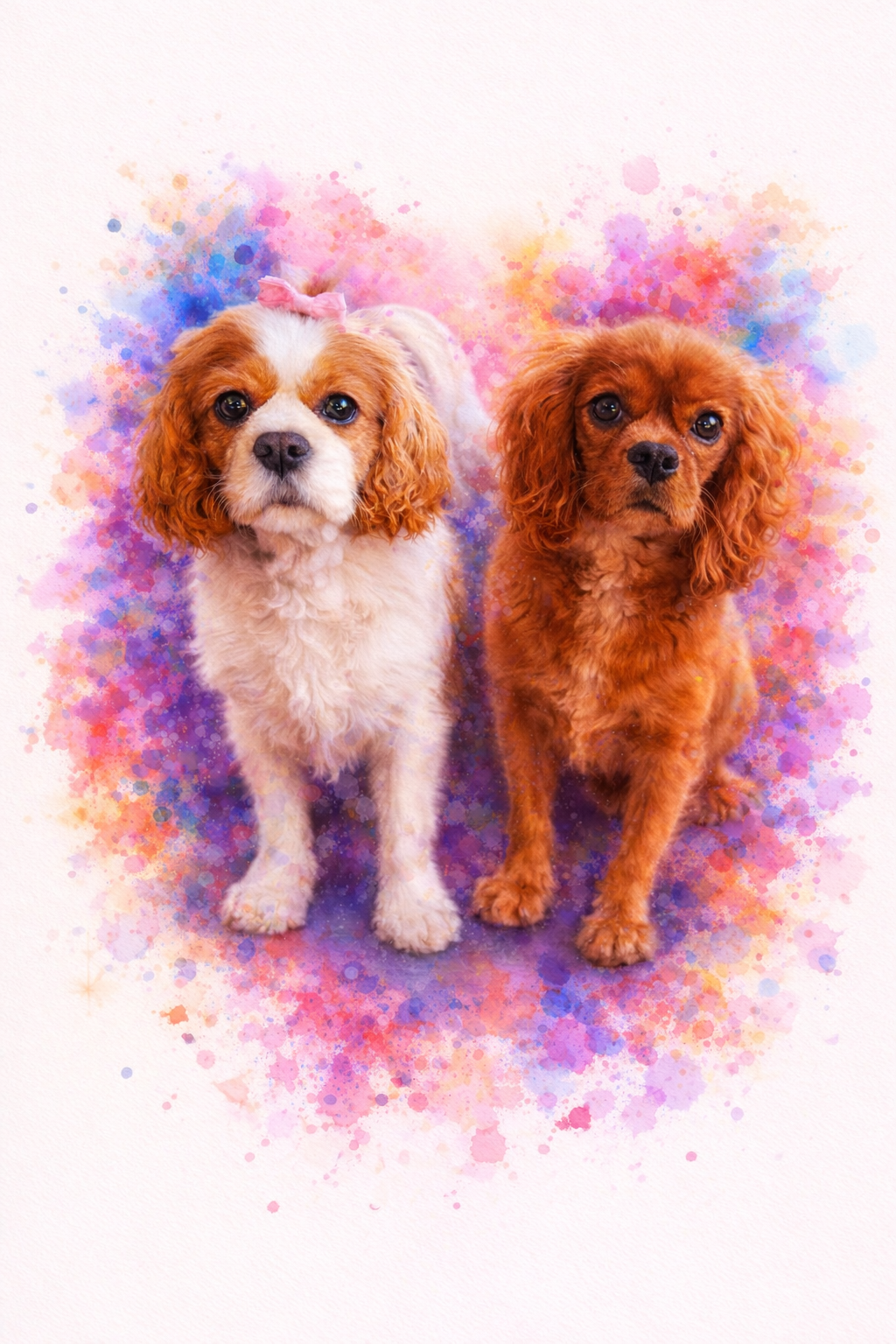 Custom Pet Portrait from Photo – Colour Splash Style | Personalised Dog Print | Unique Pet Gift | A3 Artwork